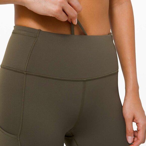 Lululemon Fast and Free Tight 28" *Non-Reflective Dark Olive - Picture 4 of 10